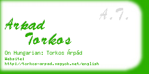 arpad torkos business card